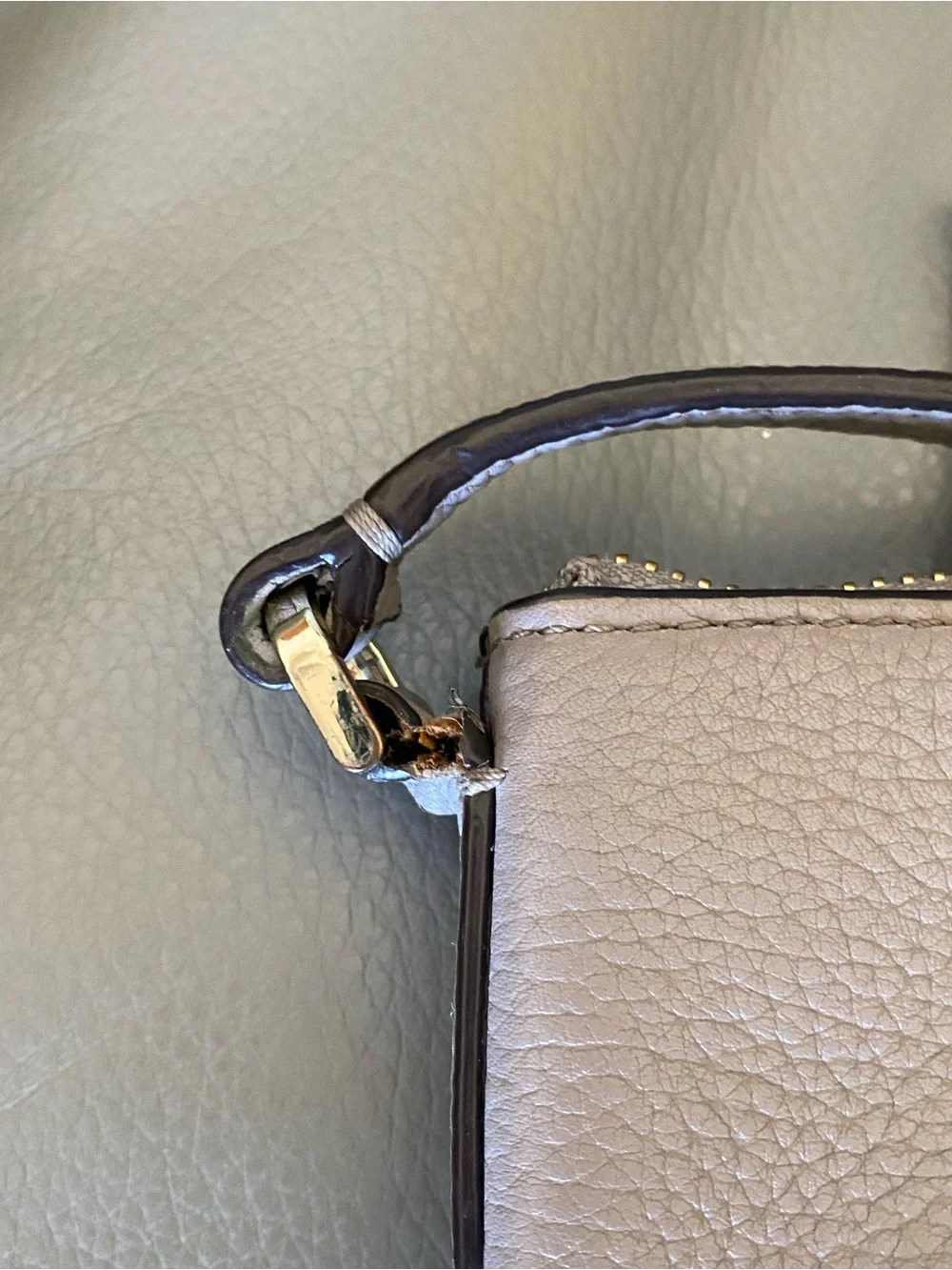 kate spade Light Gray Pebbled Leather Crossbody with Tassel